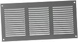 EUROPLAST 300x150mm Grey Metal Air Vent Grille Cover with Insect Mesh