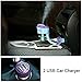 KBAYBO Car Humidifier Aromatherapy Essential Oil Diffuser Car Charge Air Purify Aroma Diffuser with Dual USB Car Charger(Blue Purple)