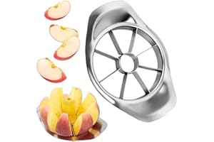 Apple Cutter, Apple Slicer, 8 Halves, Stainless Steel, Dishwasher Safe, Fruit Cutter, Easy Grip, Multi-functional Slicer, Con