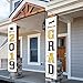 ORIENTAL CHERRY Graduation Banners 2021 Congrats Grad - Graduation Party Decorations Supplies - Hanging Flags Porch Sign Outdoor Home Door Décor - Black Gold White