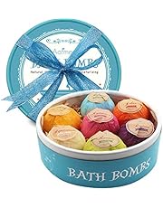Aofmee Bath Bombs, 7 Pcs Fizzies Spa Kit Perfect for Moisturizing Skin, Birthday Valentines Mothers Day Anniversary Christmas Best Gifts Idea for Women, Mom, Her, Kids