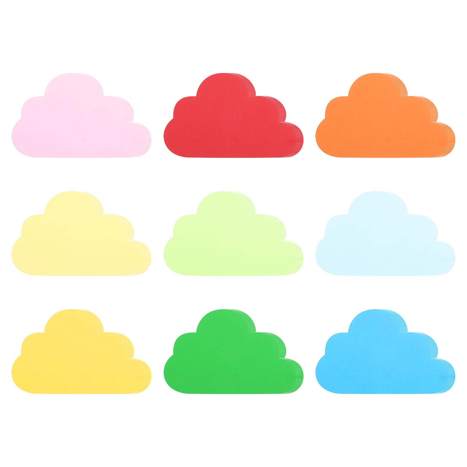 PATIKIL Cloud Cutouts, 108 Pack Paper Cloud, Colorful Cloud Cutout for Classroom Decoration DIY Craft Project, Assorted Colors