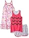 Komar Kids Girls' Big 3 Piece Jersey Pajama Set