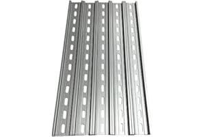 International Connector T&G 5 Pieces DIN Rail Slotted Zinc-Plated Steel RoHS 35mm Wide 7.5mm High (13")