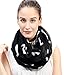 Lina & Lily Dachshund Dog Print Infinity Loop Scarf for Women Lightweight (Black)