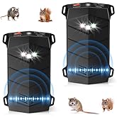 2 Pcs Battery Powered Ultrasonic Rodent Repeller for Car Engines – Under Hood Mouse Deterrent for Cars, Garages, Basements, and Warehouses