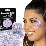 Chunky Cosmetic Holographic Body Glitter - Nail, Hair, Face & Body Glitter | Festival Rave Accessories by SoJourner (Iridescent Unicorn)