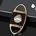NEW COHIBA Gold Handle Stainless Steel Dual Saw Blades Cigar Cutter Gift Box