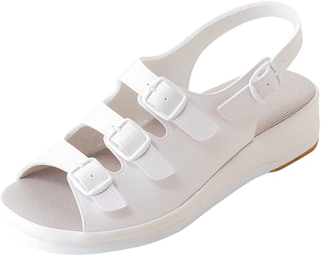 Amazon ブランアンジェ コンフォート ナースサンダル オリジナルチラシ付き レディース メンズ 黒 白 Blanc Ange ブランアンジェ 安全 作業靴 ナースシューズ