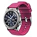 Lwsengme Silicone Watch Replacement Band with Quick Release-Choose Color & Width (20mm,22mm) & Length-Soft Rubber Watch Strap (Rose-red, 20mm)