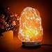 Wuudi Natural Hand Carved Crystal Himalayan Rock Salt Lamp with Amber light, Dimmer Control