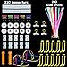 BUDI Glow Sticks Glow Party Favors for Kids/Adults Glowsticks Party Packs colors & Connectors for Glow Necklace, Flower Balls, Luminous Glasses and Triple/Butterfly Bracelets