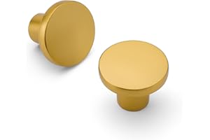 HOME EDIT 25 Pack Solid Brushed Gold Kitchen Cabinet Knobs Metal Drawer Dresser Gold Knobs Brass Drawer Pulls Door Knobs