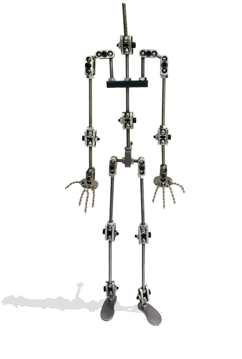 Anibild® TWO Intermediate Diy Studio Stop Motion Armature Kits Metal Puppet Figure for Character Design Creation 30 cm Tall