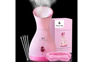 VOGUENOW Facial Steamer Spa Kit with Complimentary 6 Skin Care Tools | Face Steamer for Facial Deep Cleaning with Towel Warmer & Humidifier Mode| Self Care Gifts for Women, Spa Gifts, Birthday Gifts for Women