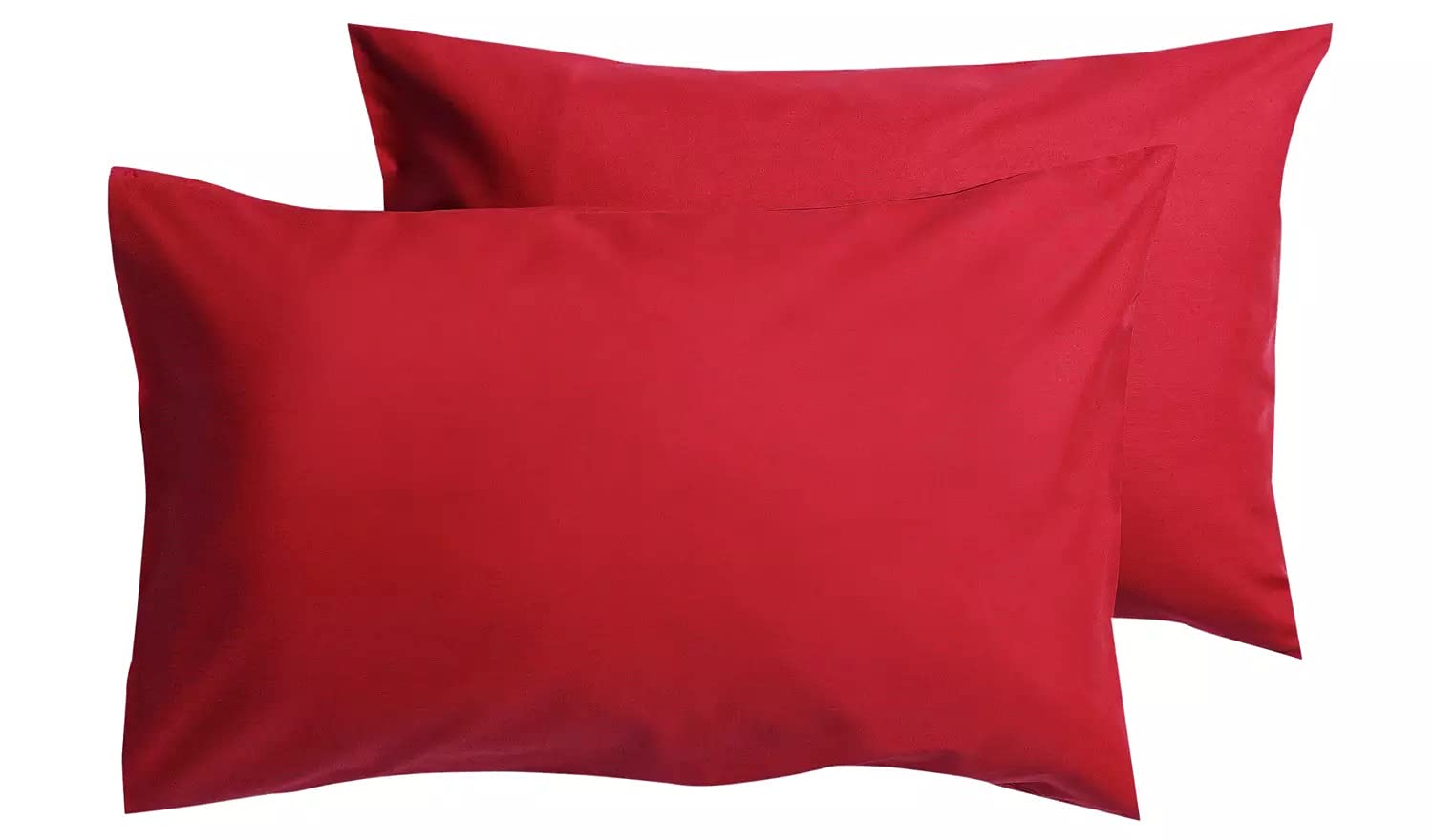 300 Thread Count 100% Pure Egyptian Cotton Pillowcases (Red, Pair Of Pillowcase)