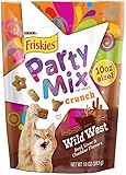 Friskies Party Mix Cat Treats, Wild West, Beef, Liver and Cheddar Flavors, 10-Ounce, 4-Pack