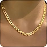 Gold Cuban Chain Necklace for Women, Trendy 14K Gold Plated Dainty Chunky Necklace Adjustable Cuban Link Chain Choker Necklace for Men Fashion Jewelry Best Gifts for Birthday Christmas Thanksgiving