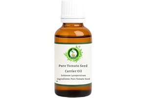 R V Essential Pure Tomato Seed Carrier Oil 30ml (1.01oz)- Solanum Lycopersicum (100% Pure and Natural Cold Pressed)