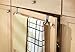 mDesign Over-the-Cabinet Expandable Kitchen Dish Towel Bar Holder - Black/Chrome