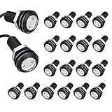 YITAMOTOR 20 X 5730 9W 18mm Eagle Eye LED Car Motor DRL Backup Red Lights bulbs 12V