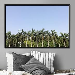 signwin Framed Canvas Wall Art Palm Tree Colorful...