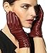 Warmen Women's Touchscreen Texting Driving Winter Warm Nappa Leather Gloves - 8 (US Standard size) - Saddle (Touchscreen Function/Cashmere Lining)