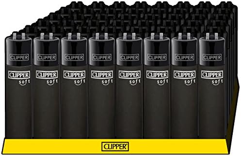 Clipper® - Mechero Soft Touch All Black, caja de 48 unidades, color negro: Amazon.es: Hogar