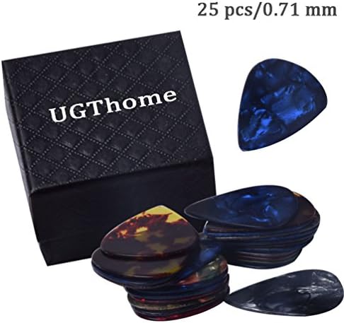 UGThome 8 Pack Wool Synthetic Material Guitar Picks (0.71mm, Style-2)