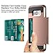 Vofolen Case for Galaxy S8 Case Wallet Credit Card Holder ID Slot Sliding Hidden Pocket Dual Layer Protective Cover Hard Bumper Shell Rugged Hybrid Protector Armor Case for Samsung Galaxy S8 Rose Gold