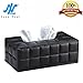 Love Nest PU Soft Sheep Leather High Class and Fashionable Tissue Box Rectangle/Tissue Box Cover Large Size (1, Sheep Leather Black)