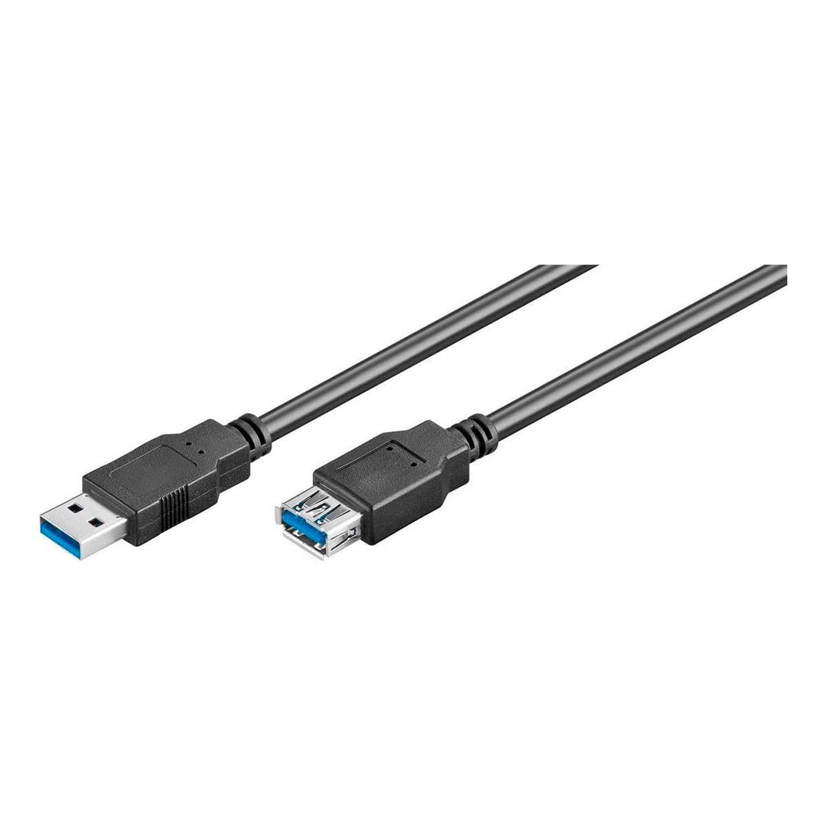 Ewent USB 3.0 Cable, Male to Female, Double Cover 28 AWG Copper, Transfer Speed up to 5 GMbit, Cable Length 1.8m, Black