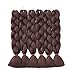 Traininghead Synthetic Fiber Hair Extension Goddess Salon Crochet Ombre Jumbo Braids for Twist Braiding Hair 6Pcs/Lot 24 inch Female (4#)