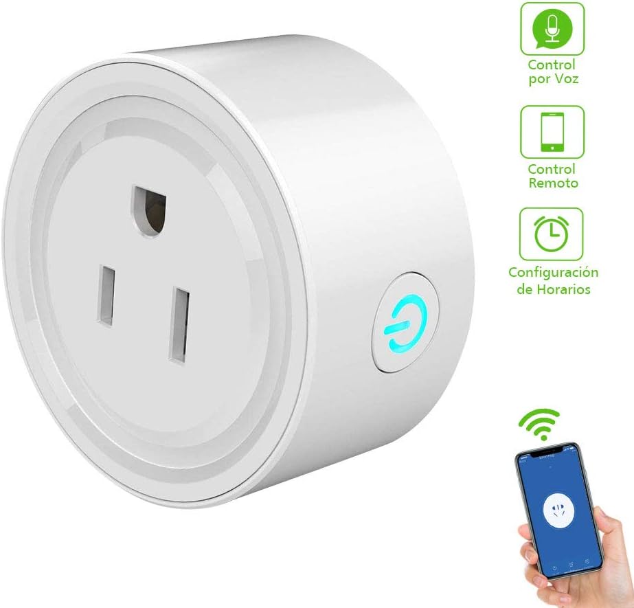 ZKTeco WiFi Smart Plug, Enchufe Inteligente, Compatible con Alexa