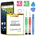 AexPower Google Nexus 6P Battery, 3600mAh Li-Polymer Replacement Battery HB416683ECW for Huawei Google Nexus 6P H1511 H1512 Phone | Nexus 6p Battery Replacement Repair Tool Kit