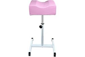 LOVEVLOGY Pedicure Foot Rest,Height Adjustable Pedicure Chair,Non-Slip Pedicure Stool for Massage Office or Home,Pink