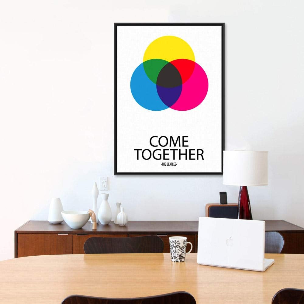 DNJKSA Beatles Music Minimalist Motivational Typography Quotes Art Print Poster Wall Picture Canvas Paintings Cafe Office Home Decor/50x70cm-No Frame