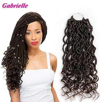 Amazon Com Gabrielle 6pcs Lot Goddess Faux Locs With Curly Ends