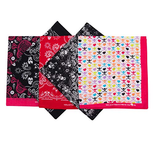 Original Elephant Brand Bandanas 100% Cotton 5 Pack (Skulls)