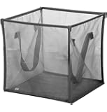 zhbotaolang Laundry Hamper Collapsible with Handles - Durable Mesh Cube Clothing Storage Basket Gray