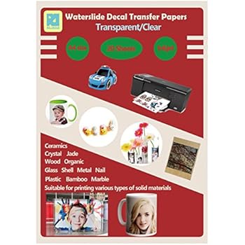 20 Sheets Diy A4 Inkjet Water Slide Decal Paper Sheets Transparent Clear For Inkjet Printer Transfer Paper