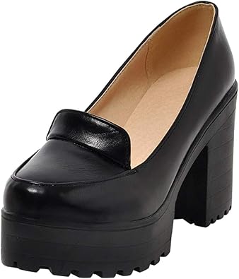 chunky platform loafers women's