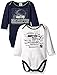 Gerber NFL Seattle Seahawks Unisex-Baby 2-Pack Long-Sleeve Bodysuits, Navy, 3-6 Months