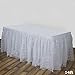 LinenTablecloth 14 ft. Polyester Lace Table Skirt White