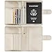 GDTK Leather Passport Holder Cover Case RFID Blocking Travel Wallet (Gold)