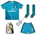 GamesDur 2017/2018 Real Madrid Ronaldo #7 Third Soccer Kids Jersey & Short & Sock & Soccer Bag Youth Sizes (9-10 Years)