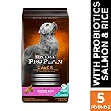 Purina Pro Plan With Probiotics Dry Dog Food, SAVOR Shredded Blend Salmon & Rice Formula - 5 lb. Bag