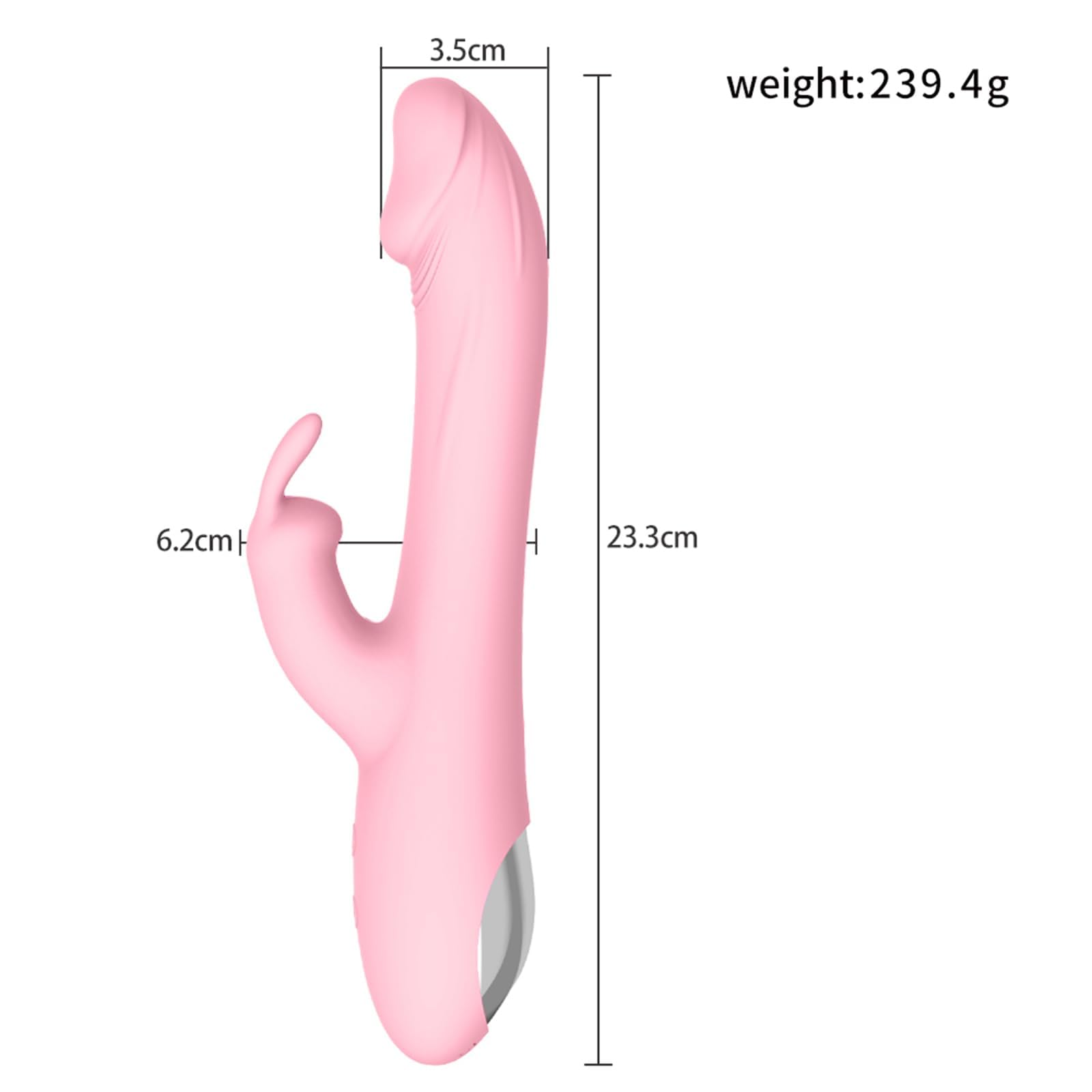 Vibrator Dildo Sex Toys 3-in-1 Rabbit Vibratoren Sexspielzeug für Erwachsene G-Punkt Rabbit Vibrator mit 3 Stoßen und 10 Vibrationsmodi Leise Starke Klitoris-Stimulation