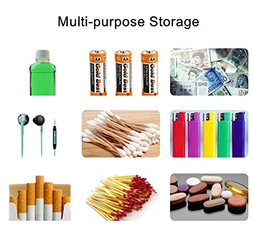 Cevinee <Big Capacity> Military Grade Top & Bottom Opening Air-tight EDC Accessory Case, Waterproof Pill Fob Capsule/match Case Battery Holder Case, Outdoor Survival Storage Container Dry Box