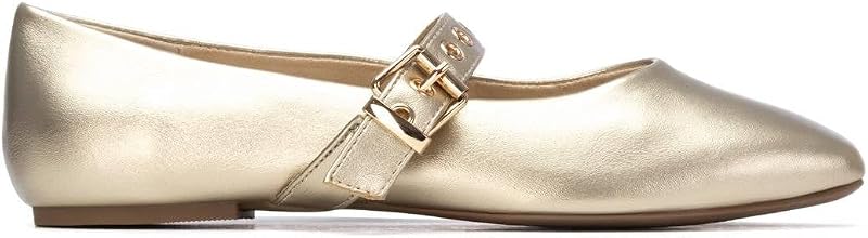 - Sapatilhas de ballet douradas femininas - calçado confortável e versátil - Moda casual - modelo 14511808 (Tamanho: 36)